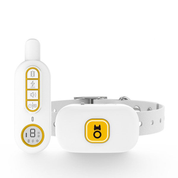 Dog Anti-Bark and Training Collar | White