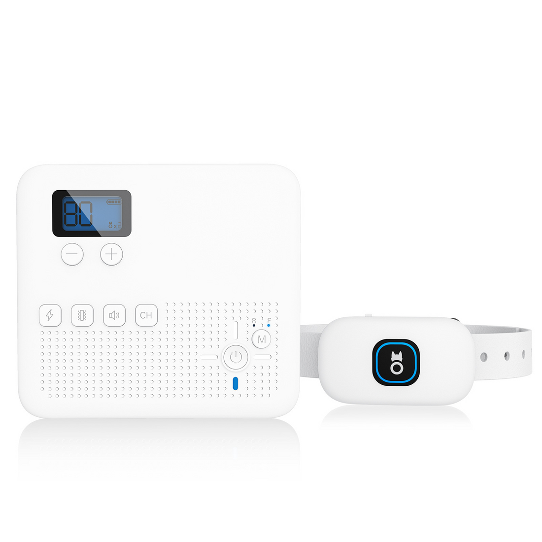 2-in-1 Wireless Dog Fence &amp; Training Collar - White