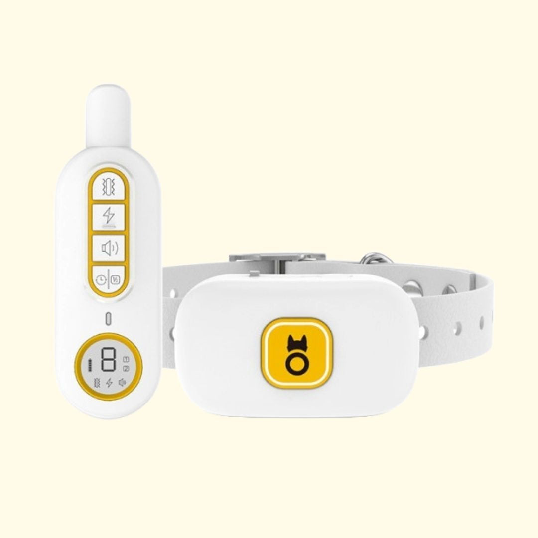 Dog Anti-Bark and Training Collar | White