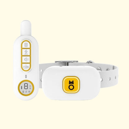 Dog Anti-Bark and Training Collar | White